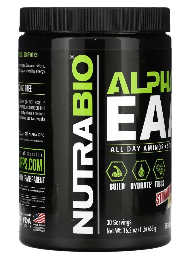 NutraBio Alpha EAA Strawberry Lemon Bomb 1 lb (458 g) - Image 2