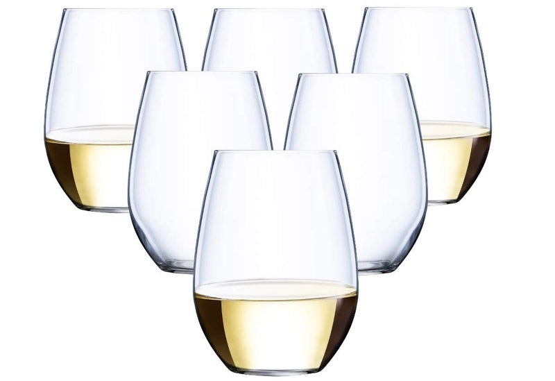 أكواب نبيذ بلاستيكية شفافة غير قابلة للكسر من أوجامي 36 قطعة سعة 10 أونصات