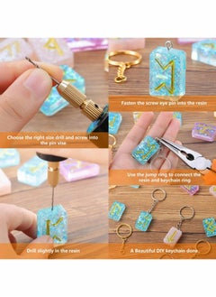 Y&D Electric Hand Drill Tools Set for Resin Casting Molds, Electrical Pin Vise Kit with 10 Pieces Bits (0.8 to 1.2 mm) Plastic Wood Polymer Clay Jewelry Keychain Pendant Making Supplies  - Image 4