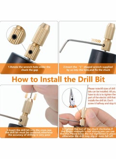 Y&D Electric Hand Drill Tools Set for Resin Casting Molds, Electrical Pin Vise Kit with 10 Pieces Bits (0.8 to 1.2 mm) Plastic Wood Polymer Clay Jewelry Keychain Pendant Making Supplies  - Image 3