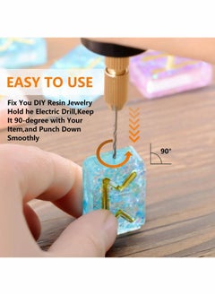 Y&D Electric Hand Drill Tools Set for Resin Casting Molds, Electrical Pin Vise Kit with 10 Pieces Bits (0.8 to 1.2 mm) Plastic Wood Polymer Clay Jewelry Keychain Pendant Making Supplies  - Image 5