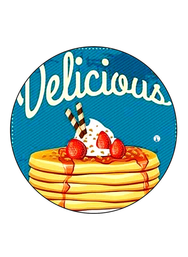 RKN Food Printed Mouse Pad Round  Multicolour