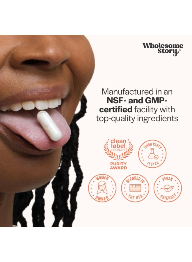 Wholesome Story Myo & D-Chiro Inositol 40:1 Blend – Vitamin B8 Supplement for Women – Balanced Wellness & Metabolic Support – 120 Vegetarian Capsules - Image 4