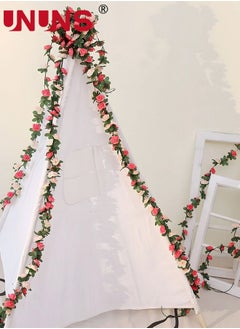 UNUNS Artificial Flower Ivy Vine,5 Pack 45 Rose Vines Simulated Plant Vines Decor,DIY Hanging Rose Ivy Fake Flower For Wedding Venue Props  - Image 3