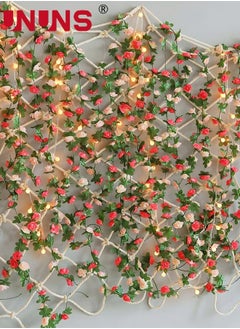 UNUNS Artificial Flower Ivy Vine,5 Pack 45 Rose Vines Simulated Plant Vines Decor,DIY Hanging Rose Ivy Fake Flower For Wedding Venue Props  - Image 5