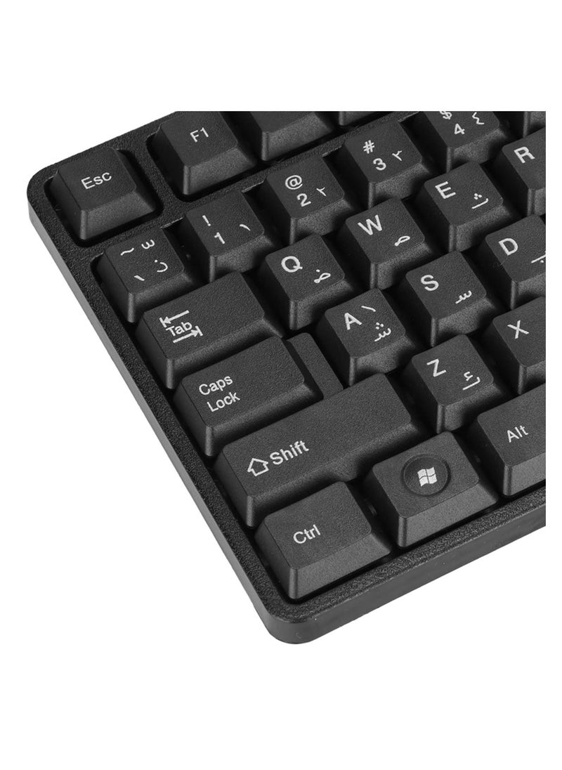Wired Keyboard for Desktop and Laptop Arabic Letters Compatible with Mac windows ipad