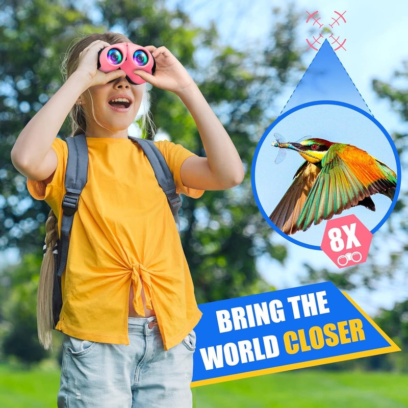 LET'SGO LET'S GO! Binocular for Kids, Compact High Resolution Shockproof Binoculars - Image 3