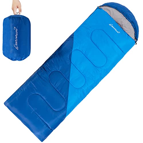 Clostnature Sleeping Bag for Adults and Kids - Lightweight Camping Sleeping Bag for Girls, Boys, Youths, Ultralight Backpacking Sleeping Bags for Cold Weather - Compression Sack Included(Right Zipper) - Image 1