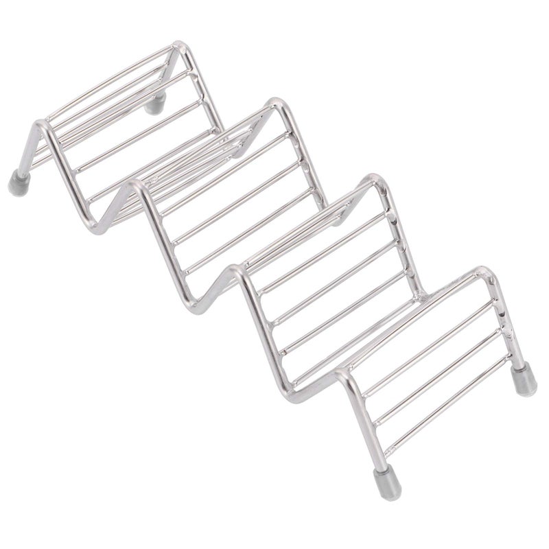 Stainless Steel Taco Holder Stand With 2 3 Grid For Frying Shell Mold Home Kitchen - Image 4