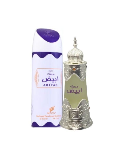 Musk Abiyad Concentratd Perfume Oil, 20Ml And Deo Set 200Ml