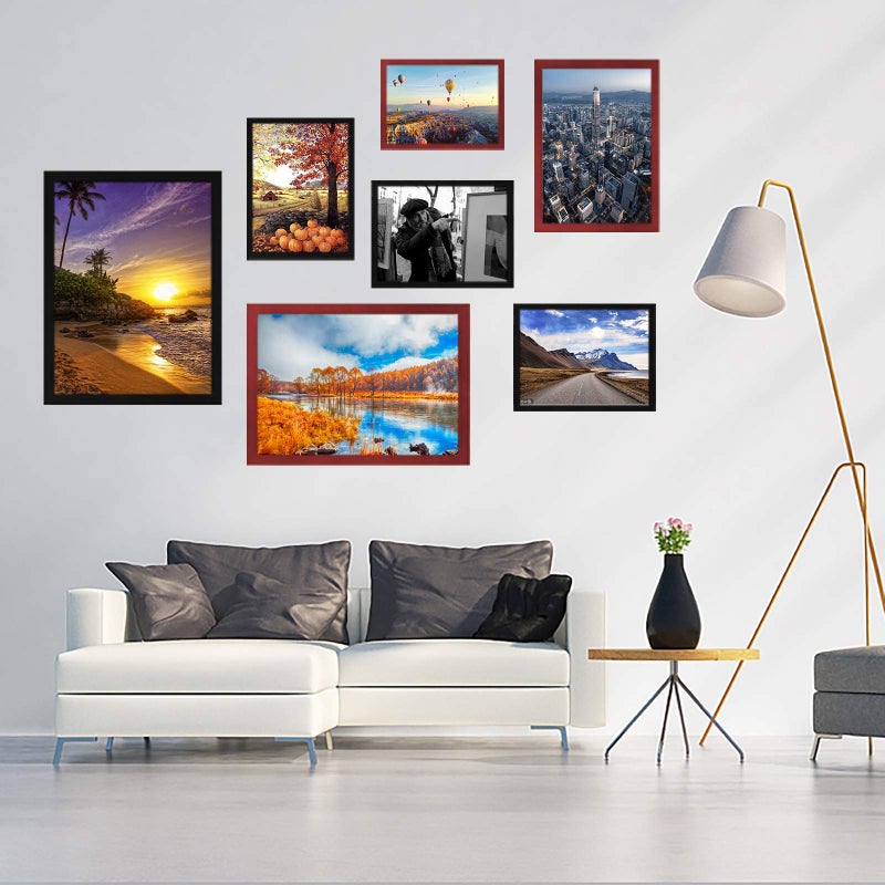 Soniuong 10x14 inch Wood Picture Frames for Wall Hanging Diamond Painting Frames Rectangle Baby Scan Picture Frame for Family Walls Decoration Anniversary Wedding Christmas Halloween Shower Certificate (Black) - Image 5