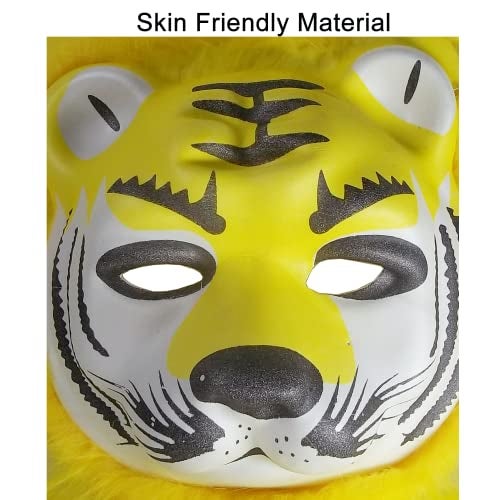 Avirons Animal Face Mask|Jungle Theme Party Mask|Kids Party Theme Mask|Party Mask|Masquerade Party Mask|Mask For Return gifts (Tiger Face Rubber Form Mask-Pack 4) - Image 3