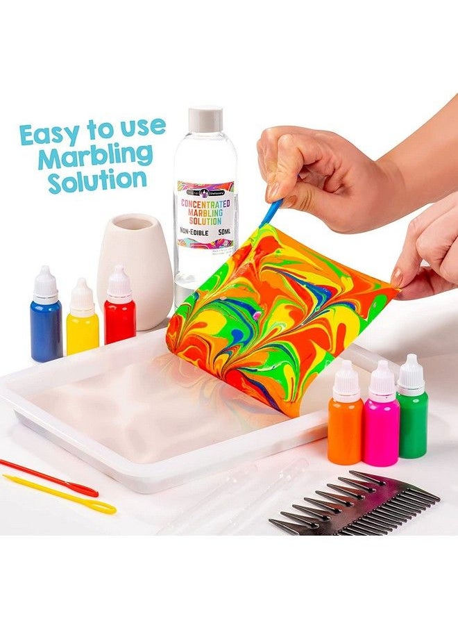 Original Stationery - Rainbow Marbling Kit For Kids To Make Marble Art And Craft Kids Will Love Great Arts And Crafts And Rainbow Gifts For Girls - Image 1