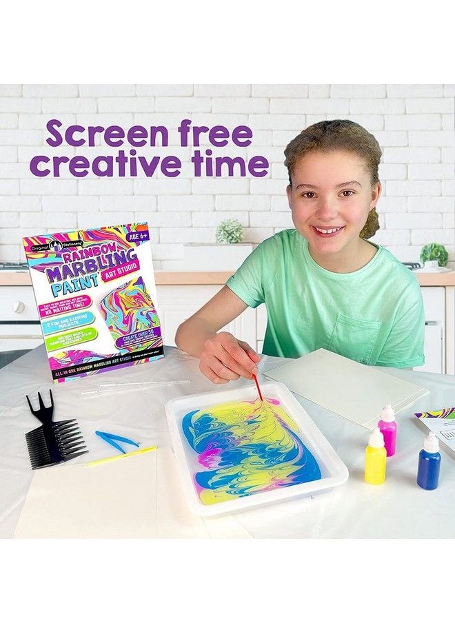 Original Stationery - Rainbow Marbling Kit For Kids To Make Marble Art And Craft Kids Will Love Great Arts And Crafts And Rainbow Gifts For Girls - Image 1
