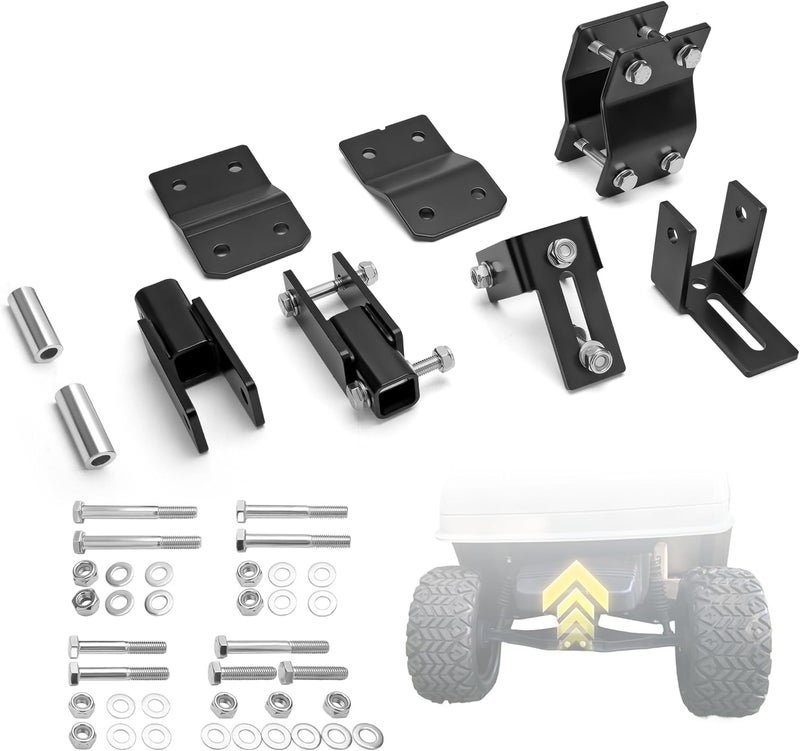 HOWBOW 4" Yamaha G2 G9 Golf Cart Lift Kit, 4 Inch Front and Rear Suspension Lift Block Kits for 1985-1994 Yamaha G2/G9 Gas & Electric Golf Carts, Heavy Duty Steel Raise Kit Fits Up to 20" Off-Road Tires - Image 1