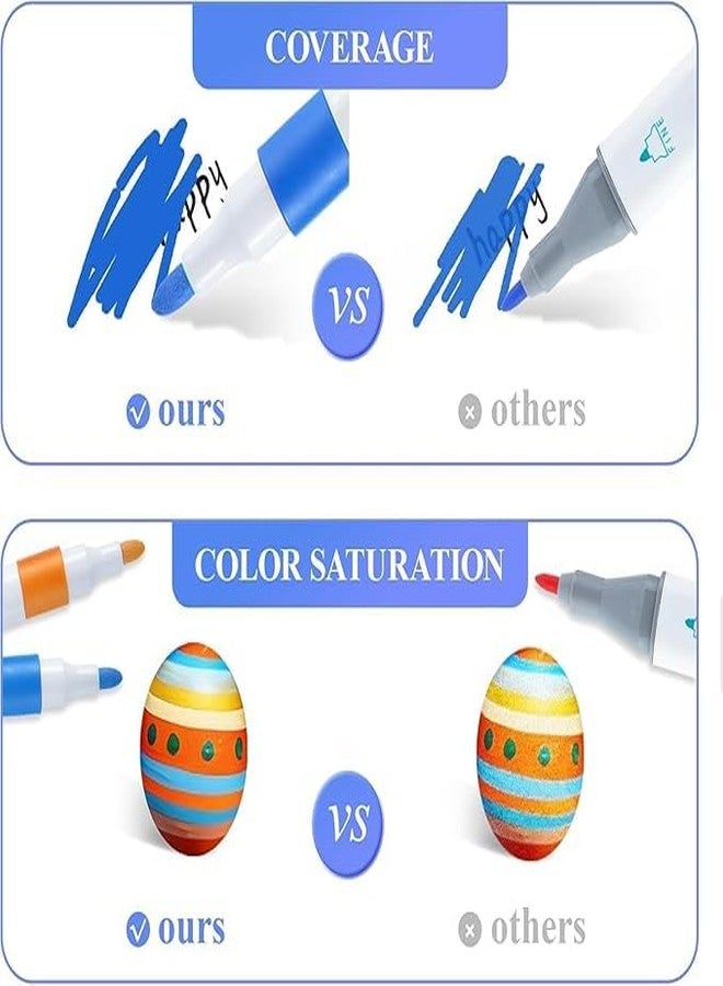 Camin Acrylic Paint Pens Marker Set, Medium Tip, Multi-Colour, for Cardboard, Wood, Metal, Plastic, Glass, Canvas, Ceramic, DIY Craft (Acrylic marker, 12) - Image 2