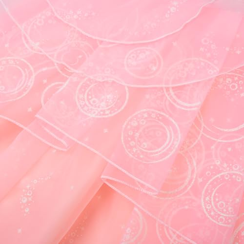 JerrisApparel Girls Princess Party Dress Pink Witch Costume Sequin Tulle Gown Dress Up Pink 56 Years120 - Image 5