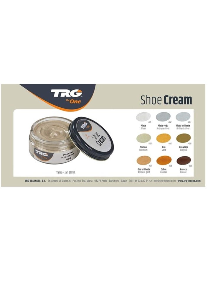 TRG Metallic Shoe Crea # 407 Brilliant Silver 50ml - Image 3