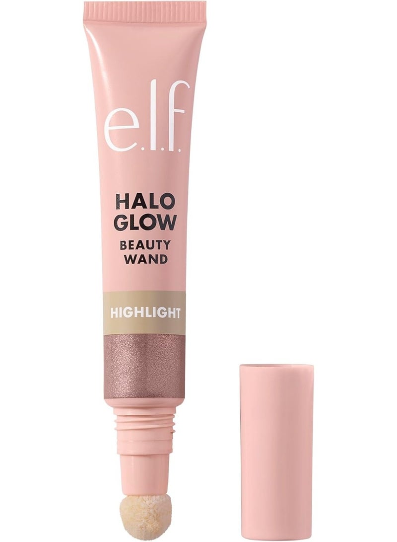 elf Halo Glow Highlight Beauty Wand, Liquid Highlighter Wand For Luminous, Glowing Skin, Buildable Formula, Vegan & Cruelty-free, Rose Quartz - Image 1
