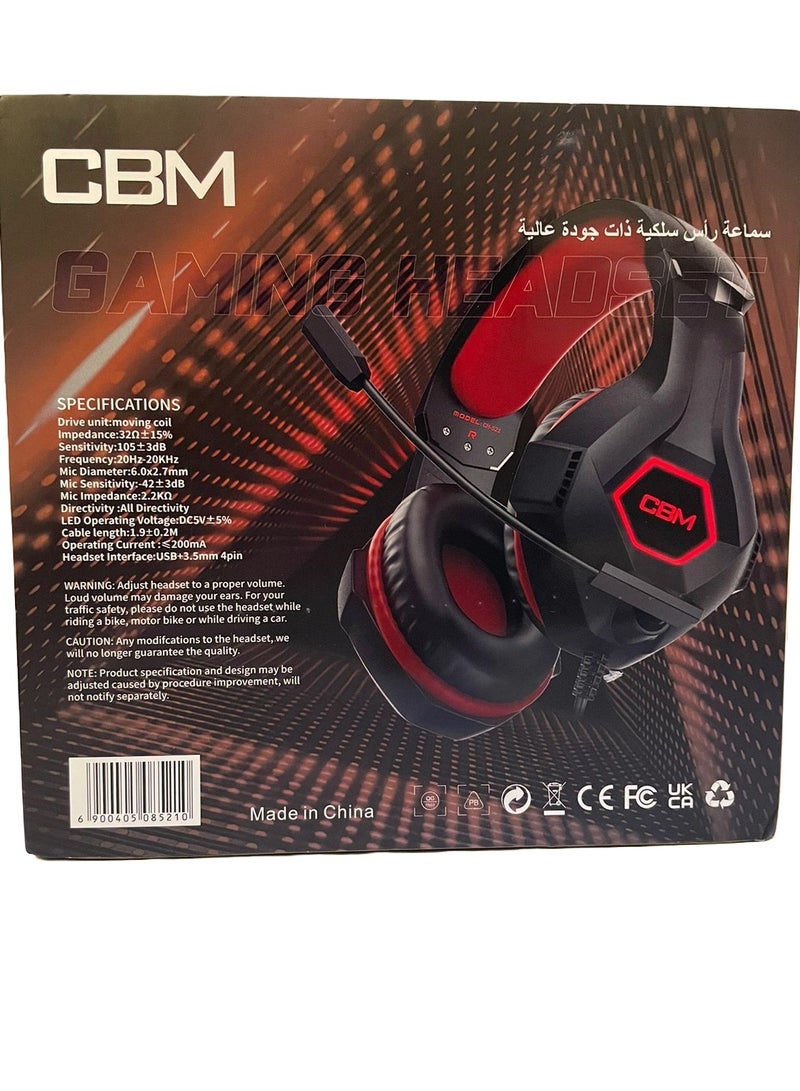 سماعة قيمنق راس سلكية من CBM موديل CH-521 - Image 2