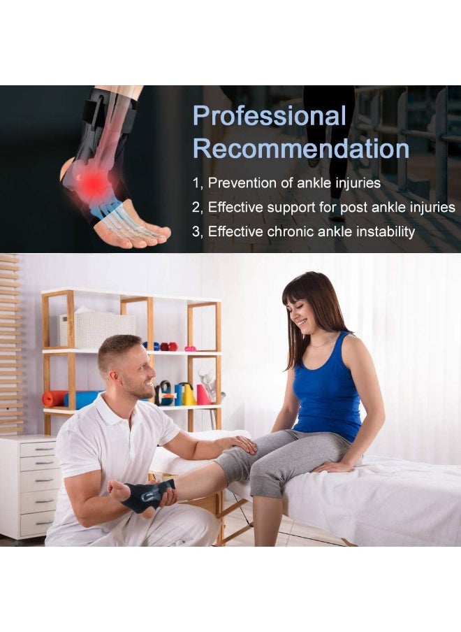 Halamine Ankle Brace, Ankle Support Brace for Ankle Sprains, Ankle Braces for Men Women, Ankle Support Sprained Ankle Brace for Basketball Soccer Volleyball - L  - Image 4