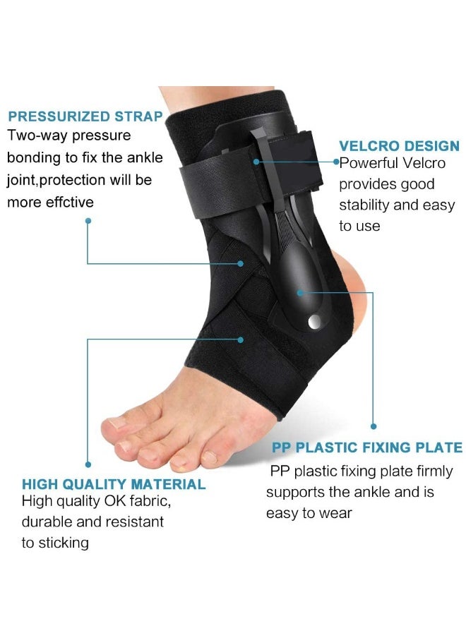 Halamine Ankle Brace, Ankle Support Brace for Ankle Sprains, Ankle Braces for Men Women, Ankle Support Sprained Ankle Brace for Basketball Soccer Volleyball - L  - Image 2