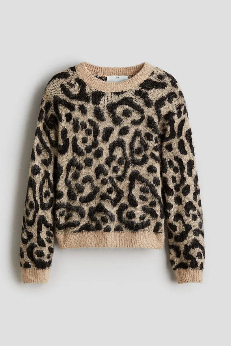 H&M Brushed jacquard-knit jumper