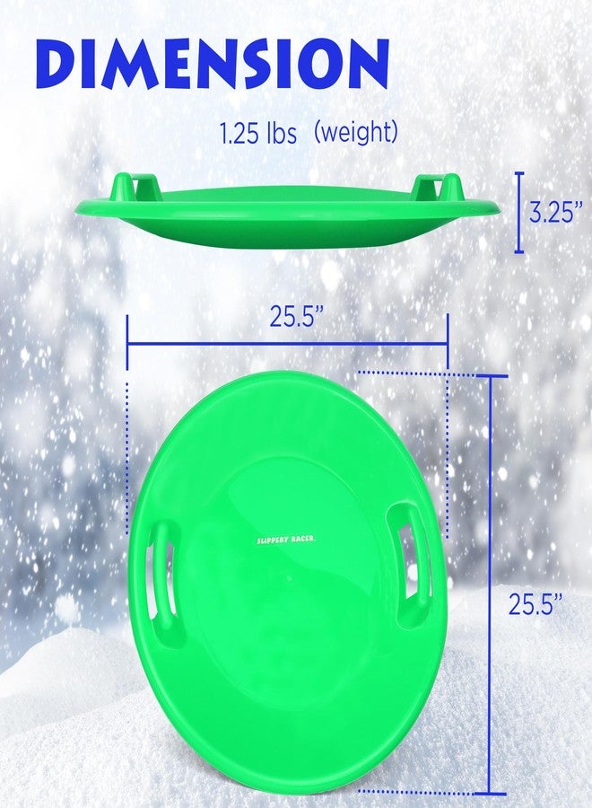 Slippery Racer Heavy-Duty Cold Resistant Downhill Pro Adults and Kids Plastic Outdoor Winter Saucer Disc Snow Sled with Handles (Buddy/ELF, 1) - Image 3