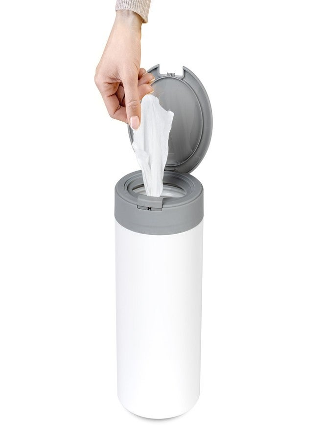 Inevibe Disinfecting Wipes Dispenser - Push Button Decorative Holder for Standard Cleaning Wipes Container, Use in Kitchen Countertop, Bathroom, Classroom (White) - Image 1