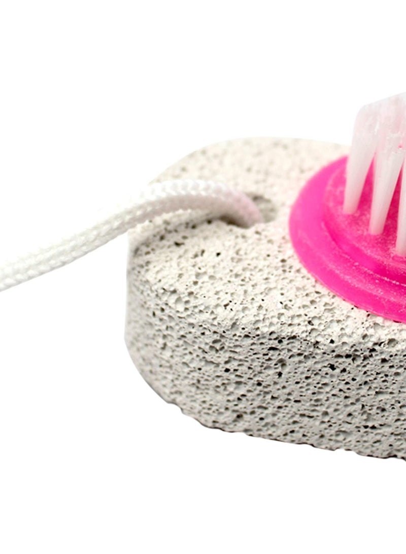 حجر قدم مع فرشاة تنظيف الأظافر، ألوان متعددة، للعناية بالقدمين والأظافر ( متعدد الالوان ) - Image 4