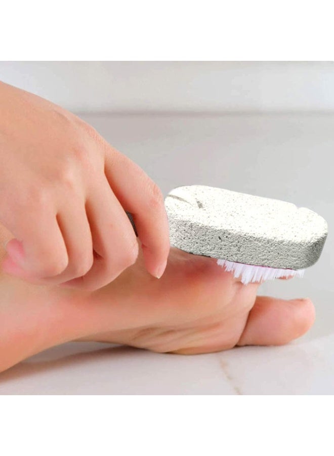 حجر قدم مع فرشاة تنظيف الأظافر، ألوان متعددة، للعناية بالقدمين والأظافر ( متعدد الالوان ) - Image 5