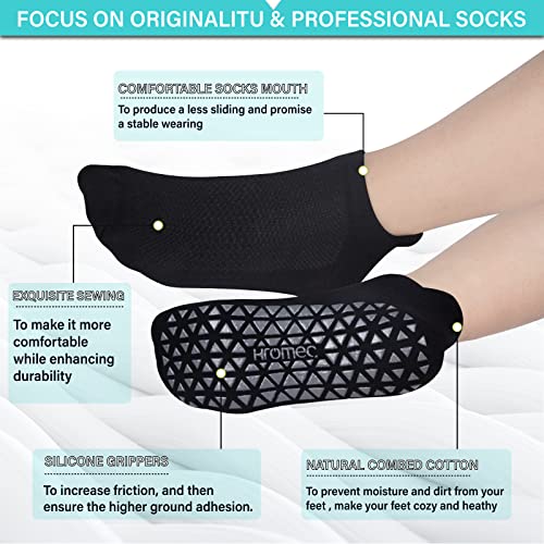 Hromec Non Slip Yoga Socks with Grips for Pilates, Ballet, Barre, Barefoot,Bikram,Hospital Anti Skid Socks for Women and Men - Image 5