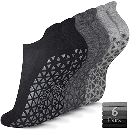 Hromec Non Slip Yoga Socks with Grips for Pilates, Ballet, Barre, Barefoot,Bikram,Hospital Anti Skid Socks for Women and Men - Image 1