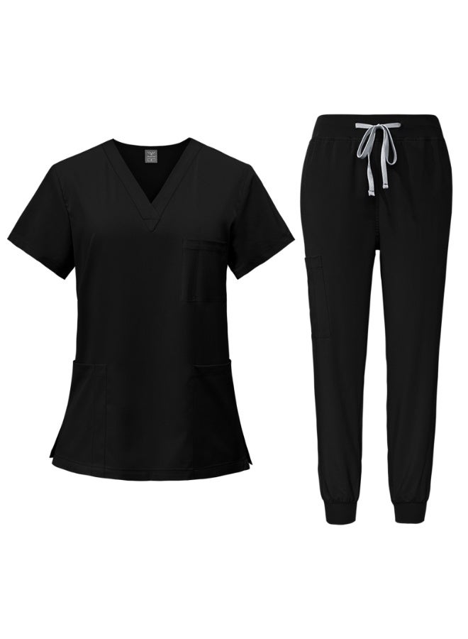 NIBEMINENT Summer Doctor Nurse Uniforms Work Uniforms Beauty SPA Pet Hospital Dental Surgery Hand Wash Gowns Split Suit - Image 1