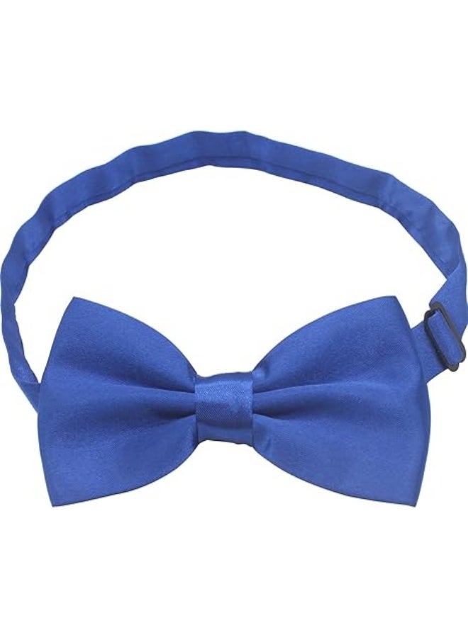 Pre-Tied Bow Tie Satin Solid Bowtie Adjustable Tuxedo Bowties for Men and Boys - Image 1