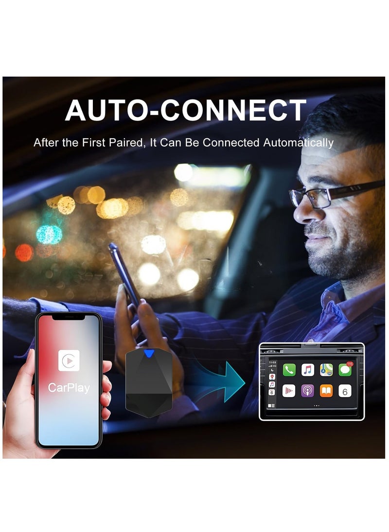 SYOSI - Wireless Carplay Adapter for Apple, Carplay Wireless Adapter Convert Wired to Wireless, Plug & Play Auto Connect Fast Easy Use Fit for Cars from 2016 & iPhone iOS 10+ - Image 1