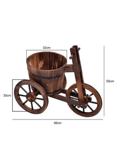 Generic FFD Wooden Flower Pot Tricycle Shaped Flower Vase  - Image 5