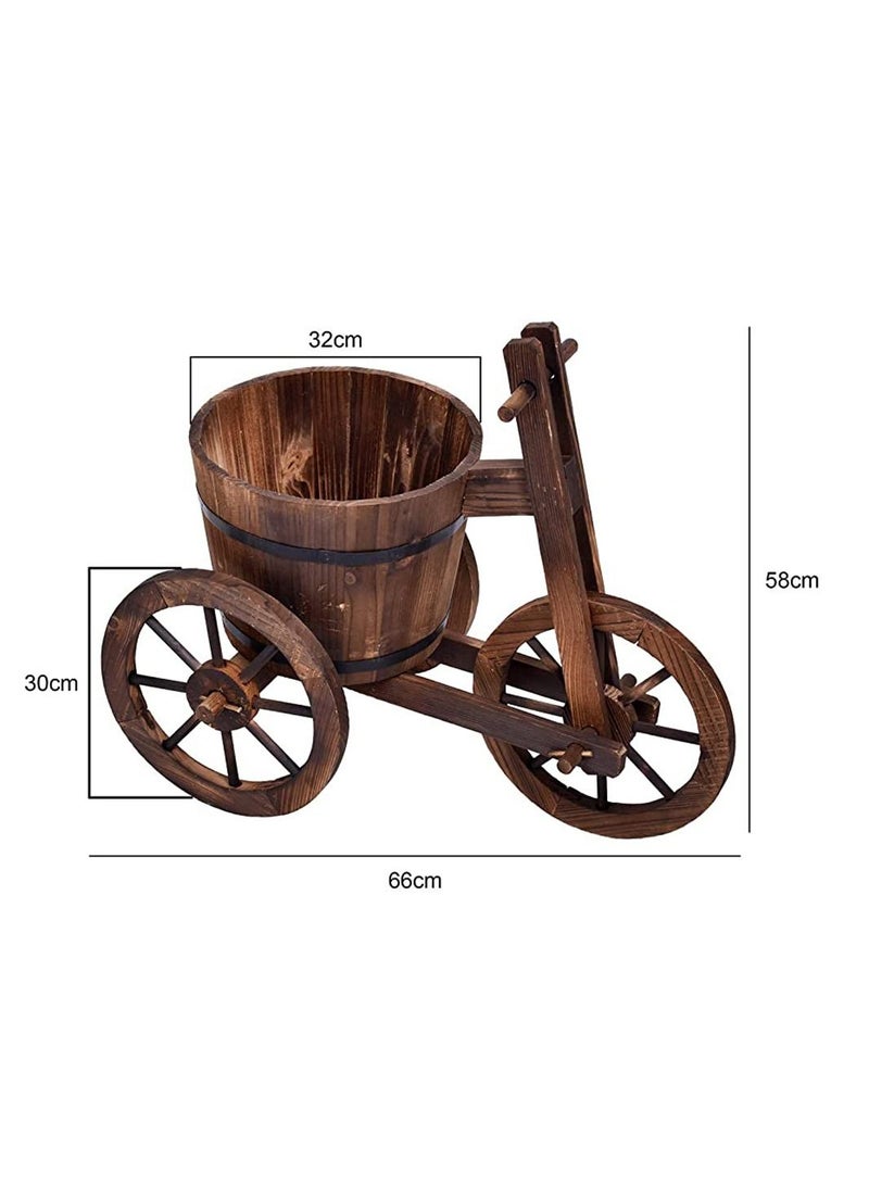 Generic FFD Wooden Flower Pot Tricycle Shaped Flower Vase  - Image 5