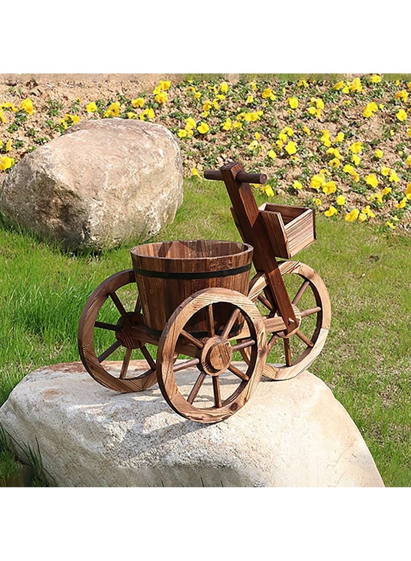 Generic FFD Wooden Flower Pot Tricycle Shaped Flower Vase  - Image 4