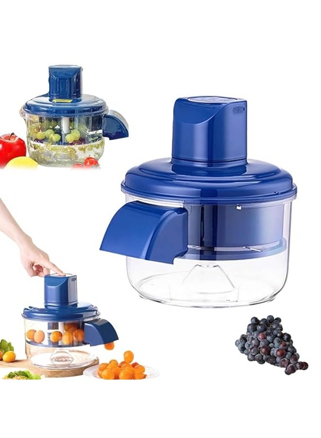 Executive LLC Electric Peeler, Automatic Electric Quick Peeler, Kitchen Vegetable Fruit Quick Peel Solution, Fast Peeling, Strong Power, Easy Cleaning, Suitable For All Kinds of Small Fruits,Garlic Peeler Machine, Small Fruit Tomato Peeler Tool Garlics,Tomato,Cherry etc (Blue) - Image 1