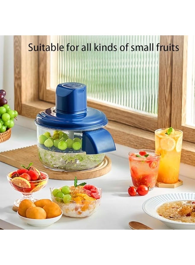 Executive LLC Electric Peeler, Automatic Electric Quick Peeler, Kitchen Vegetable Fruit Quick Peel Solution, Fast Peeling, Strong Power, Easy Cleaning, Suitable For All Kinds of Small Fruits,Garlic Peeler Machine, Small Fruit Tomato Peeler Tool Garlics,Tomato,Cherry etc (Blue) - Image 3