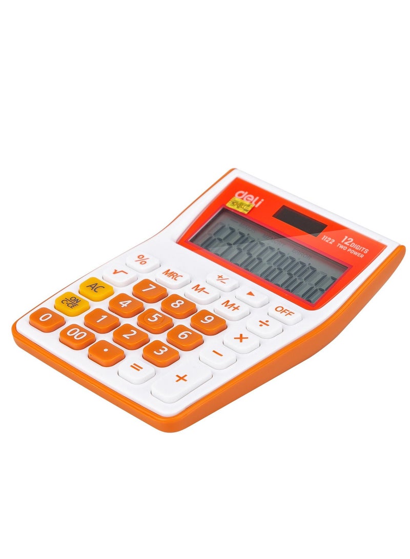 Deli 12-Digit Dual Power Calculator Assorted Colours - Image 2
