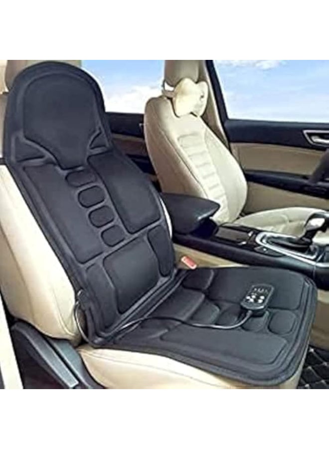 3-in-1 Electric Back Massager and Heater Seat Pad - Full Body Massaging Cushion with 5 Motors, 6 Modes & 3 Individual Zones for Car, Home & Office (20W) - Image 1