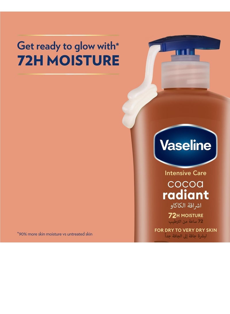 فازلين لوشن فازلين للجسم برائحة الكاكاو المنعشة مع زبدة الكاكاو، تركيبة غير دهنية، يعيد إشراقة البشرة الباهتة والجافة، 400 مل - Image 4