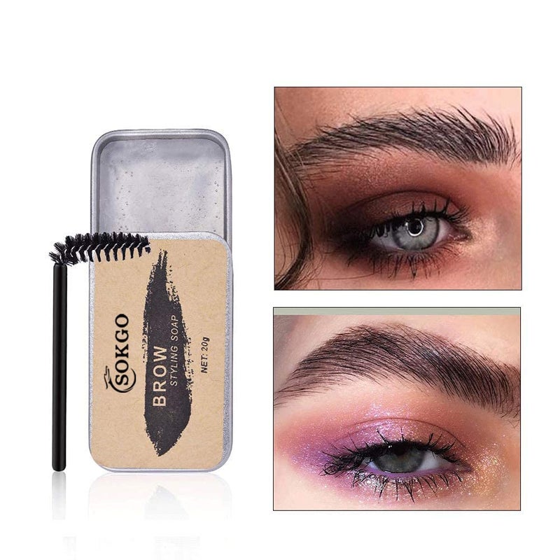 Sokgo Eyebrow Soap, 3D Brows Styling Soap, Transparent Long Lasting Natural Eyebrow Wax Eyebrow Gel - Image 2