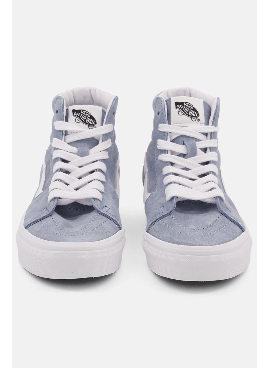 VANS - Women SK8-Hi Lace Up High Cuff Shoes, Blue - Image 1