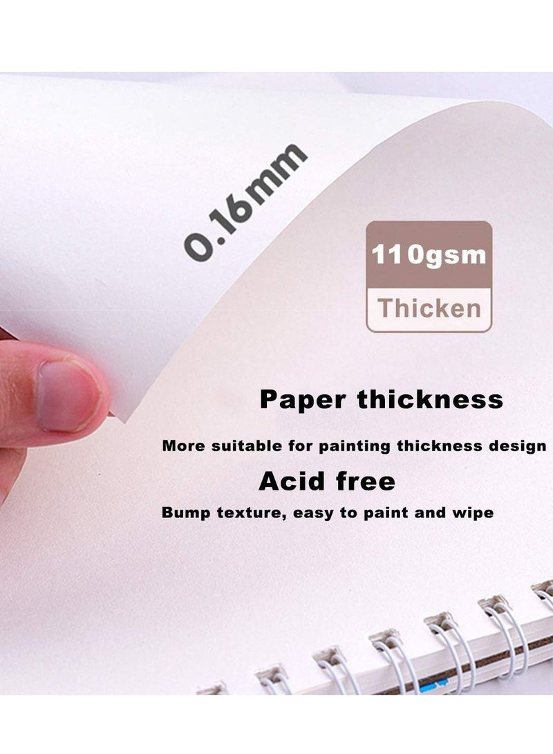 KASTWAVE Sketch Book for Kids, 100 Pages Spiral Bound Artist Sketch Pad Sketchbook for Painting - Image 4