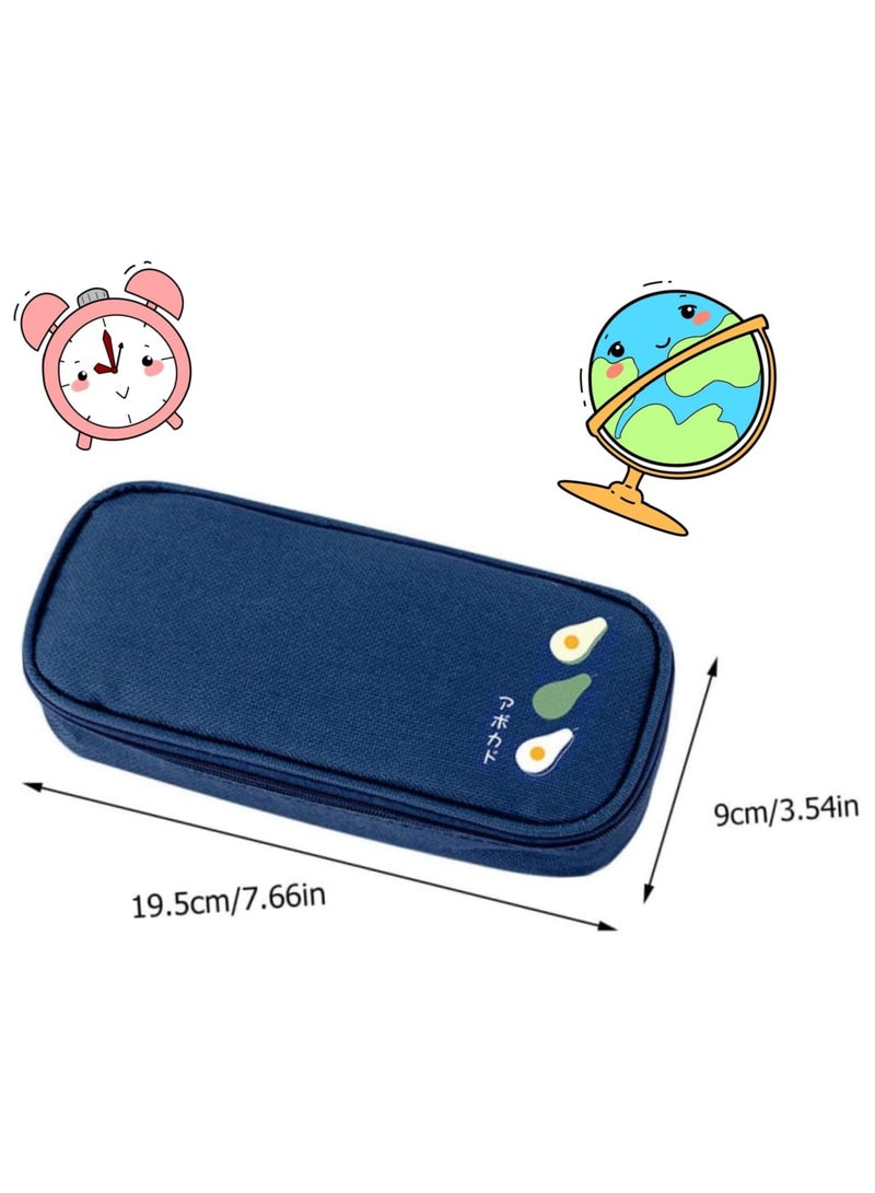 AUTOYSUR Pencil Case Organizer, Marker Pencil Pen Organizer Case, Art Supply Pencil Case, Travel Case Organizer, School Supplies for Middle High College Student Office (Blue) - Image 4