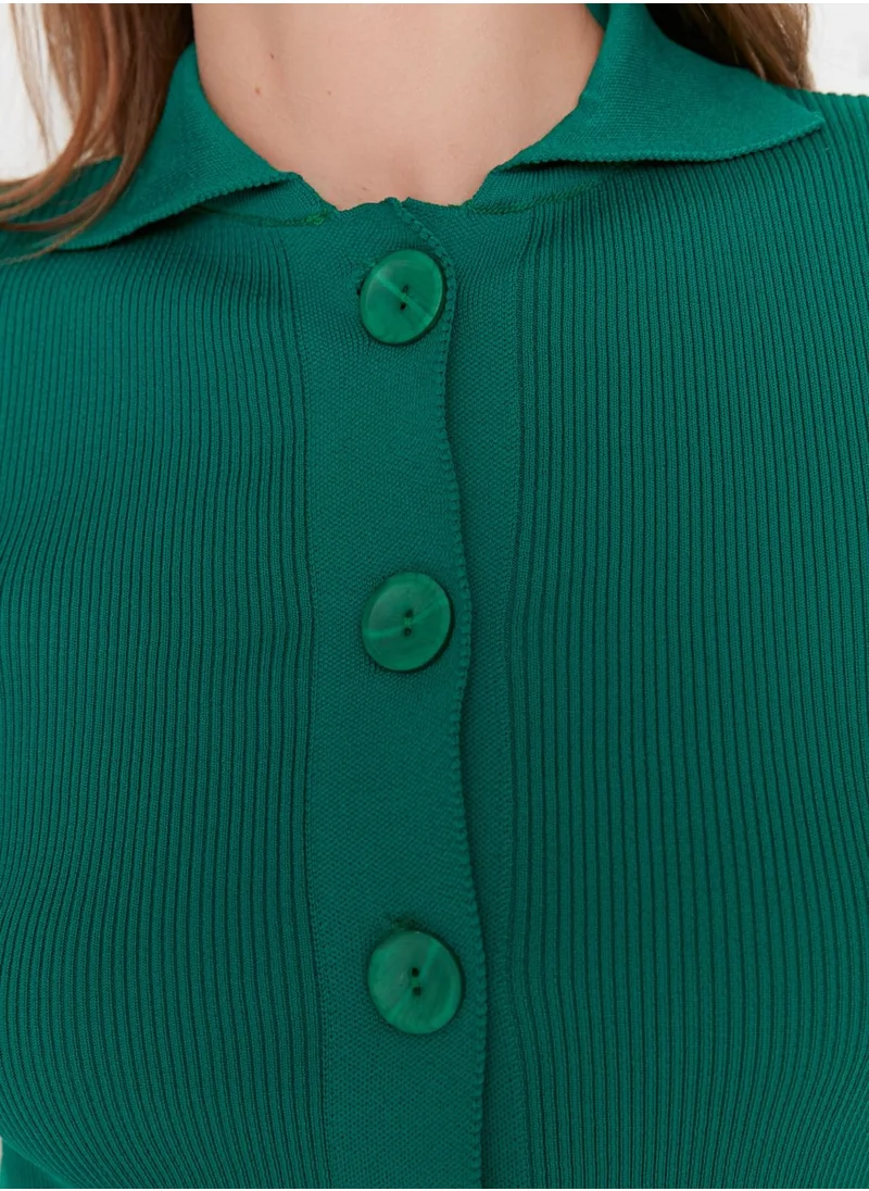 trendyol Button Detail Crop Cardigan