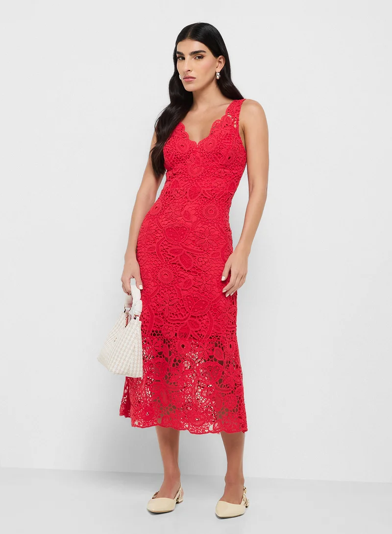 GUESS Sleeveless Rosalia Crochet Dress